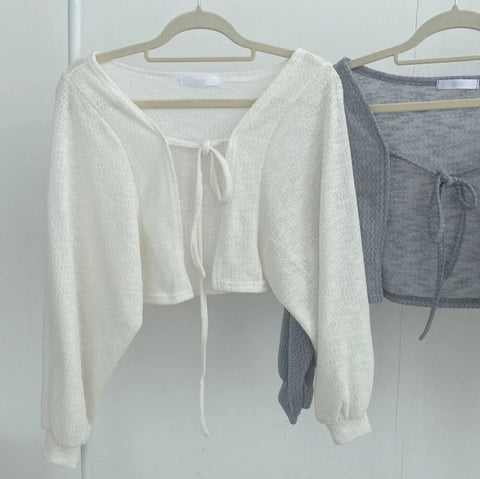 Sunscreen Lace-up Knitwear