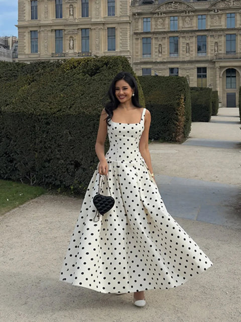 2025 Polka Dot Maxi Dresses