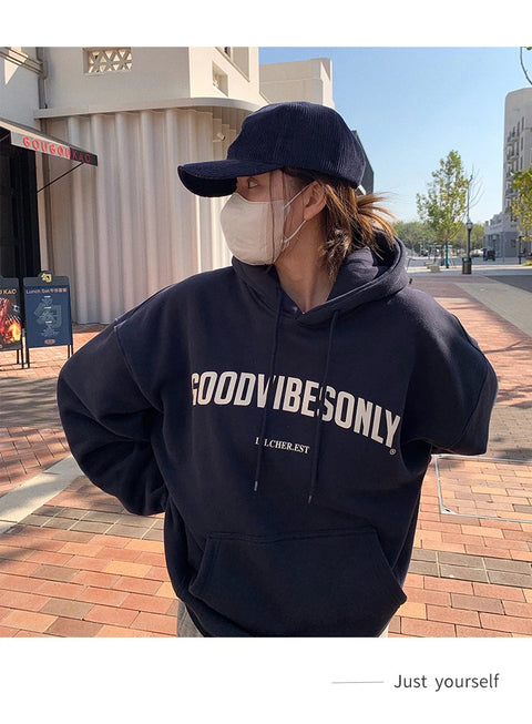 Letter Print Hoodies