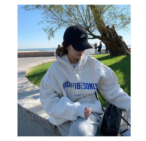 Letter Print Hoodies