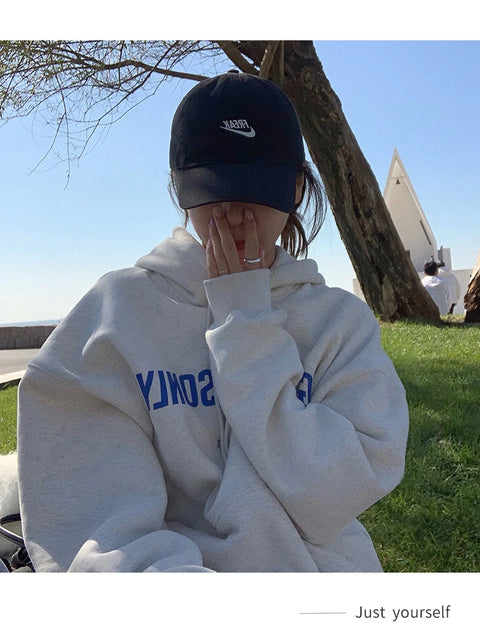 Letter Print Hoodies