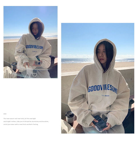 Letter Print Hoodies