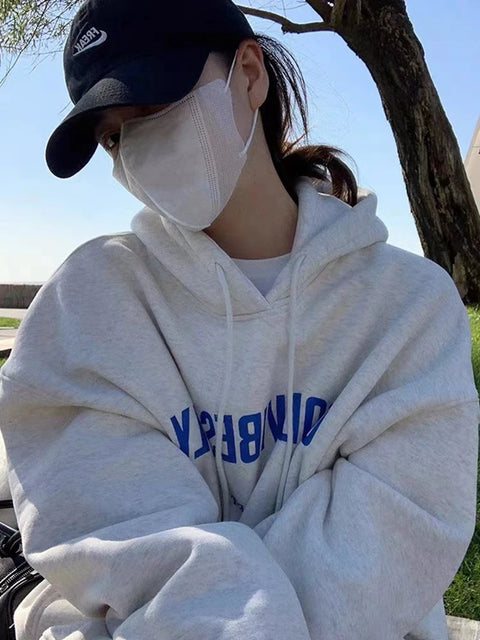 Letter Print Hoodies