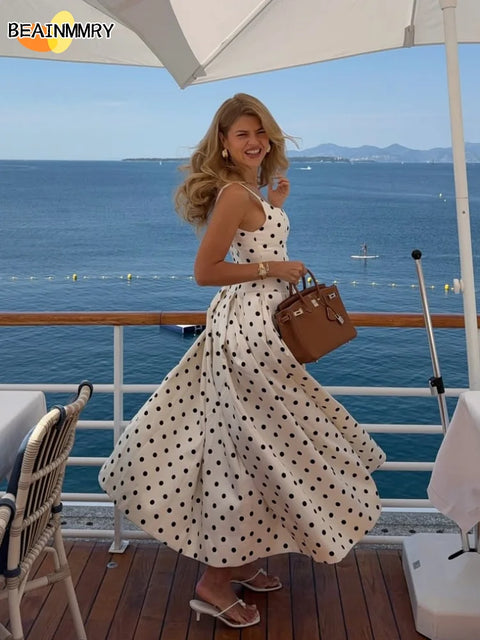 2025 Polka Dot Maxi Dresses