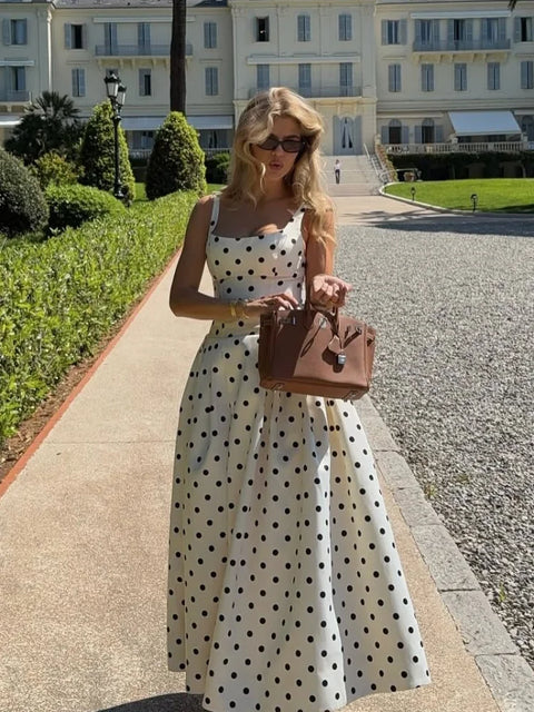 2025 Polka Dot Maxi Dresses