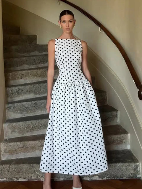 2025 Polka Dot Maxi Dresses