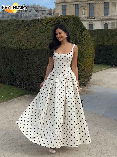 2025 Polka Dot Maxi Dresses
