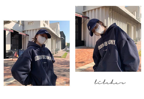 Letter Print Hoodies