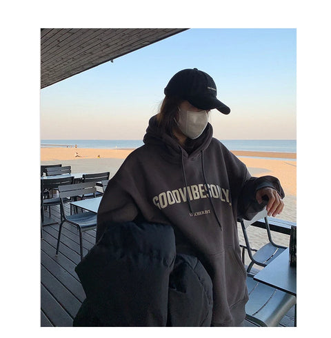 Letter Print Hoodies