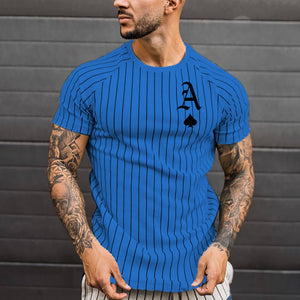 Striped Spades Card Pattern T-shirt