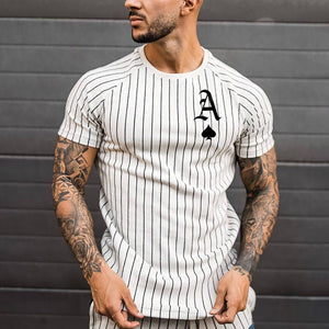Striped Spades Card Pattern T-shirt