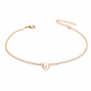 Simple Heart Female Anklet