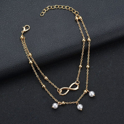 Pearl Heart Infinity Ankle