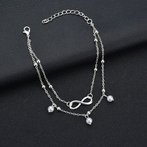 Pearl Heart Infinity Ankle