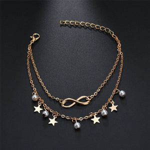 Pearl Heart Infinity Ankle