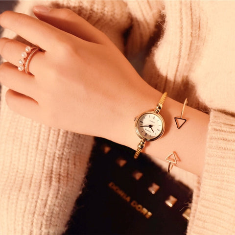 Gold Bangle Watch