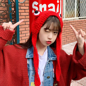 Winter Knitted Hat Cap Set
