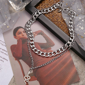 Multi-layer Coin Chain Choker Necklace