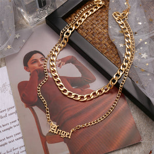 Multi-layer Coin Chain Choker Necklace