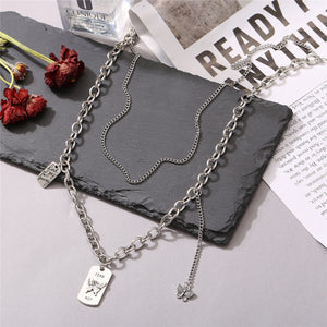 Multi-layer Coin Chain Choker Necklace