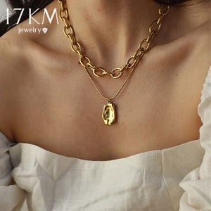 Multi-layer Coin Chain Choker Necklace