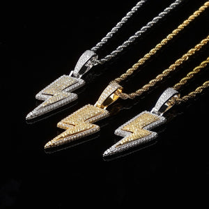 Full Zircon Lightning Necklace