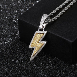 Full Zircon Lightning Necklace