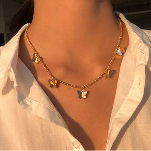 Multilaye Butterfly Necklace