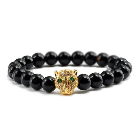 Men Black Lava Healing Bracelet