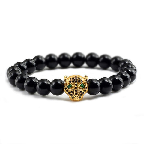 Men Black Lava Healing Bracelet