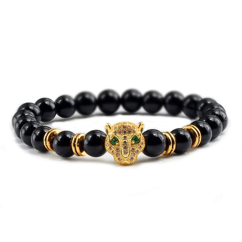 Men Black Lava Healing Bracelet