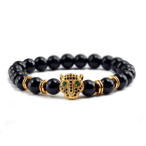Men Black Lava Healing Bracelet