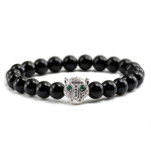 Men Black Lava Healing Bracelet
