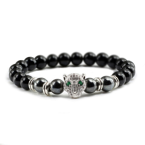 Men Black Lava Healing Bracelet