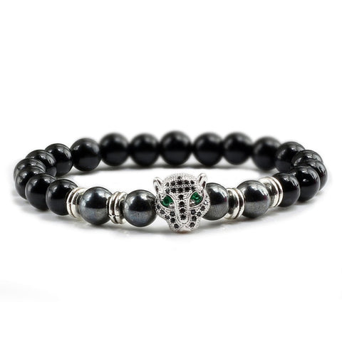 Men Black Lava Healing Bracelet