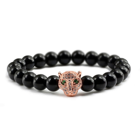 Men Black Lava Healing Bracelet