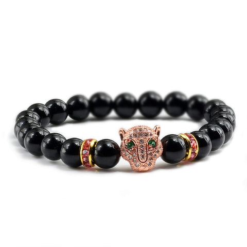 Men Black Lava Healing Bracelet