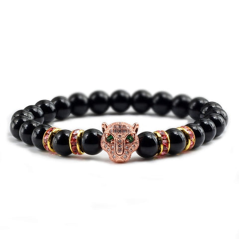 Men Black Lava Healing Bracelet