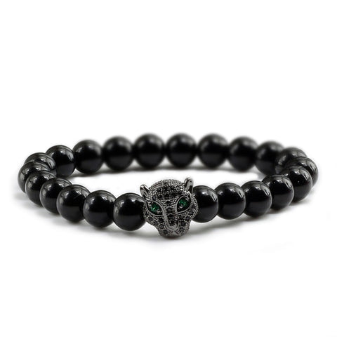 Men Black Lava Healing Bracelet