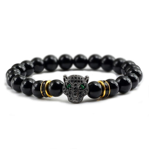 Men Black Lava Healing Bracelet