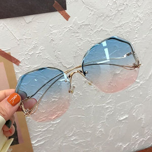 Irregular Round Sunglasses