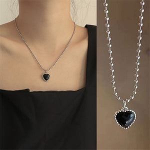 Black Heart Necklace