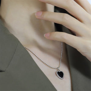 Black Heart Necklace