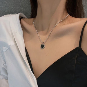 Black Heart Necklace