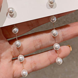 Pearl Long Earrings