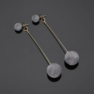 Plush Ball Hanging Earrings