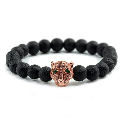 Men Black Lava Healing Bracelet