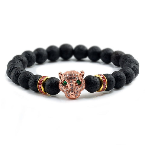 Men Black Lava Healing Bracelet