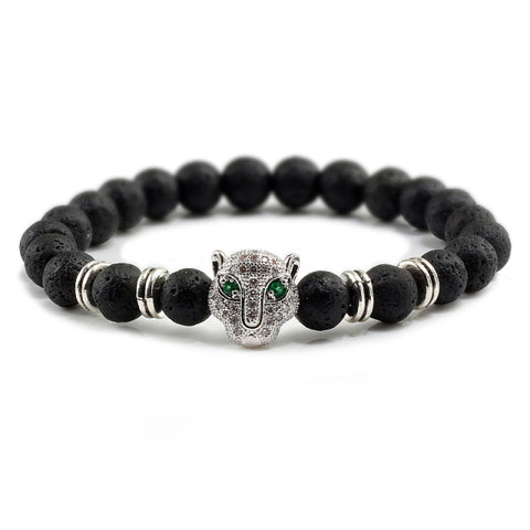 Men Black Lava Healing Bracelet