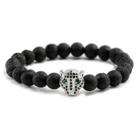 Men Black Lava Healing Bracelet